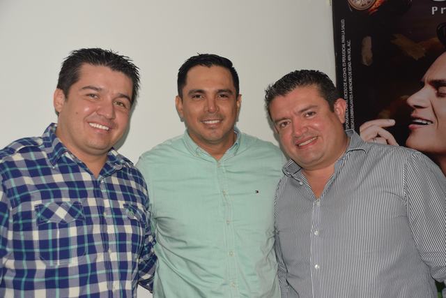 Andrés Felipe Rodríguez, Fabián Torres, Director de Corposanpedro y Harrison González, empresario.